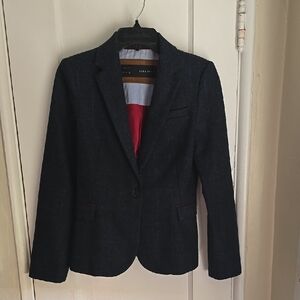 Zara Wool Tweed Riding Blazer
